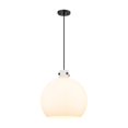 thumbnail image 3 of Innovations Lighting  Newton Sphere - 1 Light 18" Cord Hung Pendant Matte White/Matte Black, 3 of 5