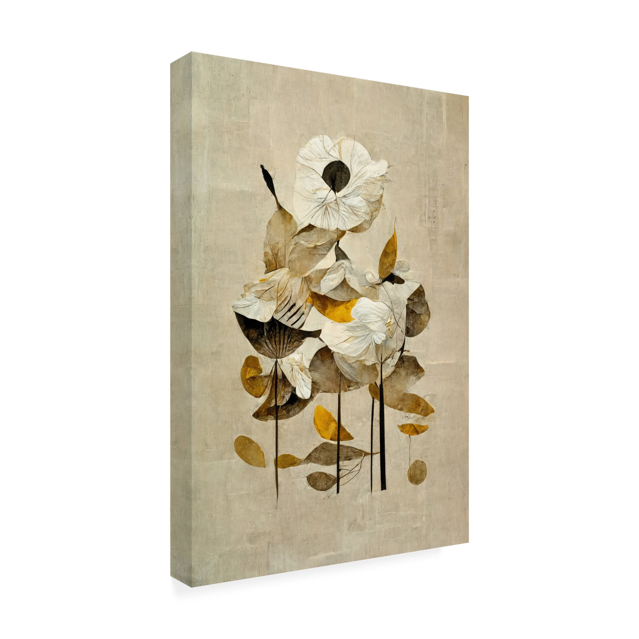Canvas Wall Art - Treechild 'Sunbathing Flower' Wall Art for Living Room, Bedroom, or Office D?cor by Trademark Fine Art - 30 x 47 Inches