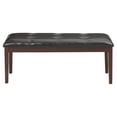 thumbnail image 3 of Weston Home Lexicon Decatur Wood Dining Room Bench in Espresso, 3 of 4