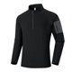 thumbnail image 2 of Blusa y camisa de manga larga con cuello alto para hombre, informal, a la moda, de color liso, con media cremallera, de manga larga, para correr, fitness, ejercicio al aire libre, blusa de poliéster p, 2 of 6
