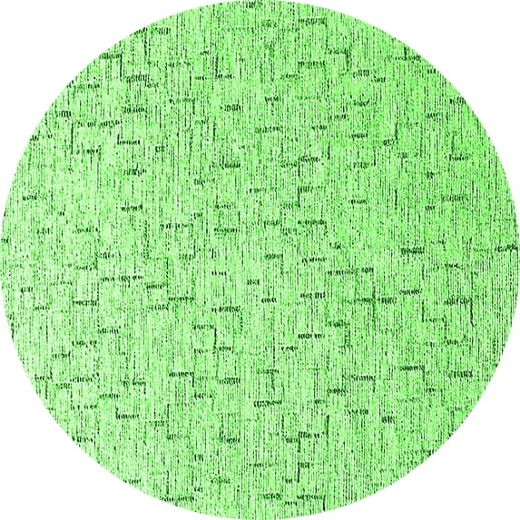 Ahgly Company Indoor Round Oriental Green Industrial Area Rugs, 5' Round