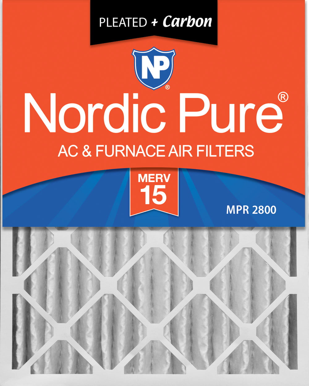 MERV 10 Pleated AC Furnace Air Filters 6 Pack 3-5/8 Actual Depth Nordic Pure 16x20x4 