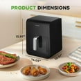 thumbnail image 7 of NutriChef 6 Liter Electric Air Fryer & Food Steamer Function - 12-1 Preset Cooking Functions, Fries, Chicken, & More - Transparent Window & Food Steaming option for Best Cooking Results - Black, 7 of 7