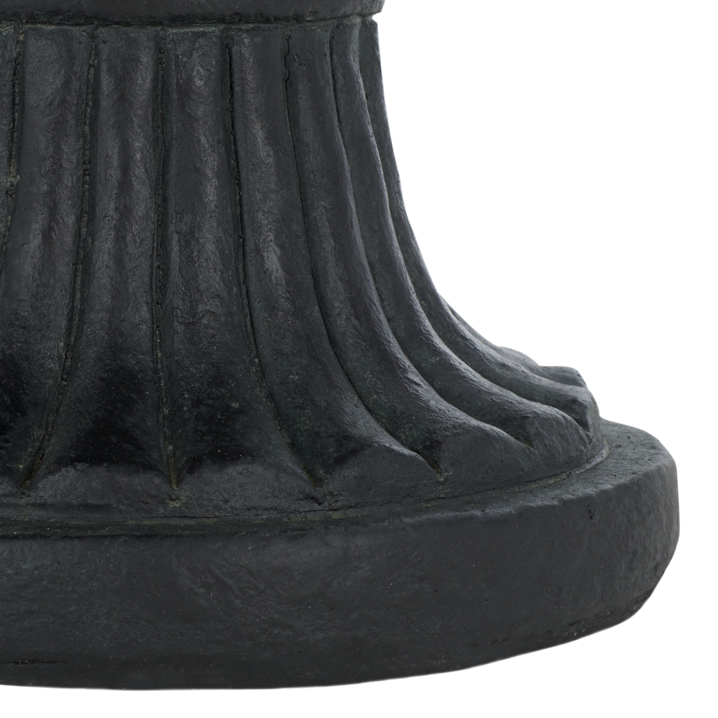 Safavieh 16" x 16" x 22" Pedestal Black Magnesium Oxide Planter