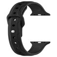 thumbnail image 1 of WDOplteas Correa Silicona para Reloj Apple Watch 1/2/3/4/5/6/7/SE/8 (negro 35 Mm), 1 of 9