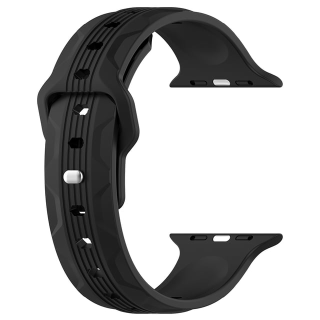 WDOplteas Correa Silicona para Reloj Apple Watch 1/2/3/4/5/6/7/SE/8 (negro 35 Mm)