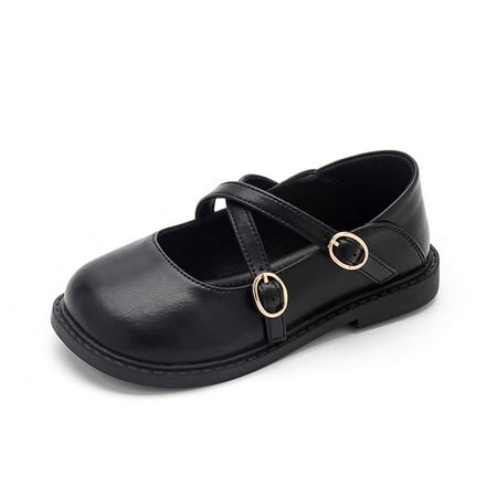 

adviicd Little Girls Shoes Sandals For Toddler Girls Girls Sandals Open Toe Summer Flats Dress Sandals Shoes Toddler Black 12.5 Little Kids