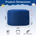 thumbnail image 3 of Fulsmile 2.5Ft Bean Bag Chair for Kids with Memory Foam Filling, Kid Cozy Plush Chair Detachable Soft Cover for Bedroom Living Room Play Room, Velvet Blue, 3 of 8