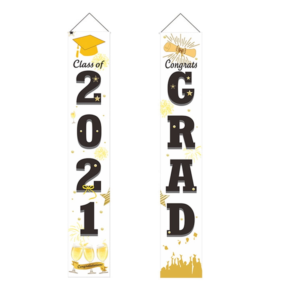 2pcs 2021 Graduation Party Couplets Decorative Door