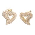thumbnail image 1 of PTOOTP 1 Pair Plated Heart Stud Luxury with for Holiday Use, 1 of 8