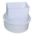 3x4x6 Universal Downspout to Drain Pipe Adapter, White