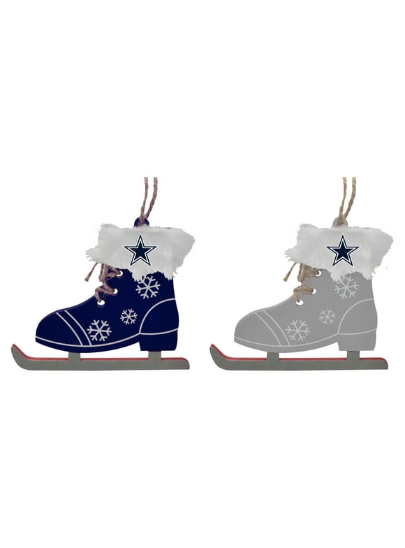 The Memory Company Dallas Cowboys Two-Pack Ice Skate Ornament Set