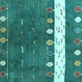 thumbnail image 1 of Ahgly Company Indoor Square Abstract Light Blue Contemporary Area Rugs, 6' Square, 1 of 4