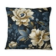 thumbnail image 3 of Designart "Royal Blue Peony Damask I" Floral Printed Throw Pillow, 3 of 5
