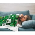 thumbnail image 6 of Green Buffalo Plaid Throw Blankets, St. Patrick''s Day Clover Gnomes Luxury Flannel Fleece Comfort Bed Blanket Irish Festival Theme Cozy Warm Fleece Cover for Sofa Couch Chair 50x60In, 6 of 6