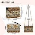 thumbnail image 6 of SCRAWLGOD American Tribal Sunflower Brown Beige Crossbody Bag Women's Shoulder Handbag Cell Phone Purse PU Leather Crossbody Handbags Purses with Chain Strap, 6 of 7