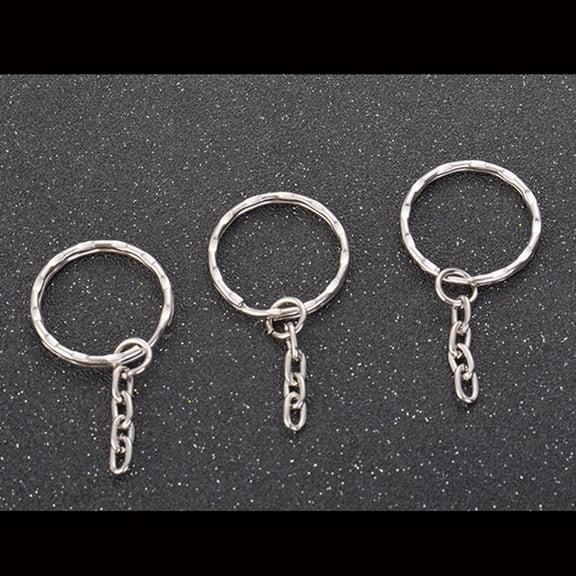 Raindrops Keyring Hoop 50Pcs Heavy Duty Metal for Organizing Keys and Tags Daily Use