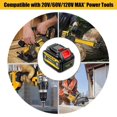 thumbnail image 4 of 20V/60V MAX Lithium-Ion Battery Pack - DCB606, 9Ah (9000mAh) with LED Charge Indicator, Rechargeable for Cordless Tools, Compatible with DCB609, 4 of 7