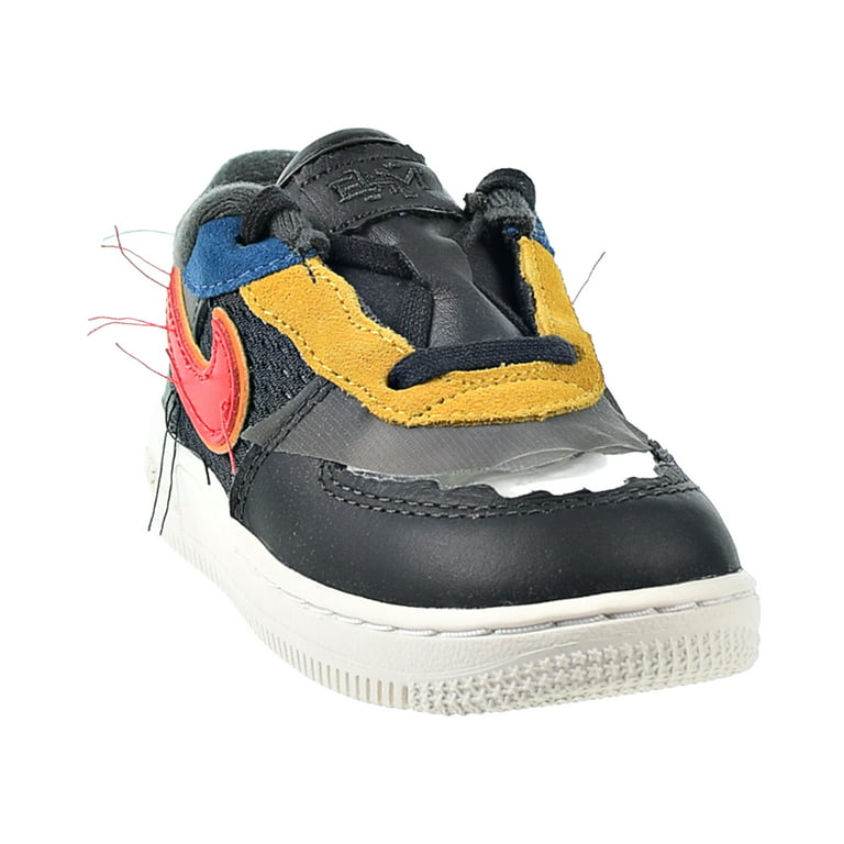 Nike Air Force 1 Black History Month Baby Toddler Shoes Dark Smoke  Grey-Track Red cv2416-001 