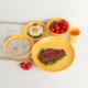 thumbnail image 5 of Xiao Hua 10 piezas de vajilla de paja de trigo, platos reutilizables, platos irrompibles para la cena, color verde, 5 of 5