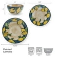 thumbnail image 3 of Pfaltzgraff Painted Lemons 12 Piece Dinnerware Set Tan, 3 of 5