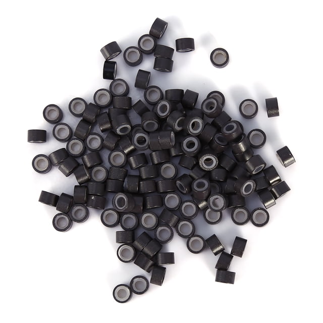 1000PCS/Bottle 5MM Silicone Lining Rings Lined Beads Tubes Tools Salon Quality For Tipped Hair Extension
