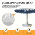 thumbnail image 6 of Ombre Blue Trees Forest Elastic Fitted Round Table Cover Watercolor Art Waterproof Outdoor Tablecloth for Holiday Party, Picnic, Patio & Dining Fits Tables Up to 55"-60", 6 of 8