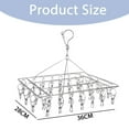 thumbnail image 5 of Stainless Steel Sock Drying Rack with 50 Clips, Swivel Wind-Proof Hook Clothes Hanger Dryer for Sock, Underwear, Bra, Laundry Accessories, 5 of 5