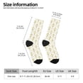 thumbnail image 2 of Balery White And Gold Geometry Calcetas Largas con Estampado para Hombre y Mujer – Suaves y Transpirables, Talla Única (US 5-11), 2 of 6