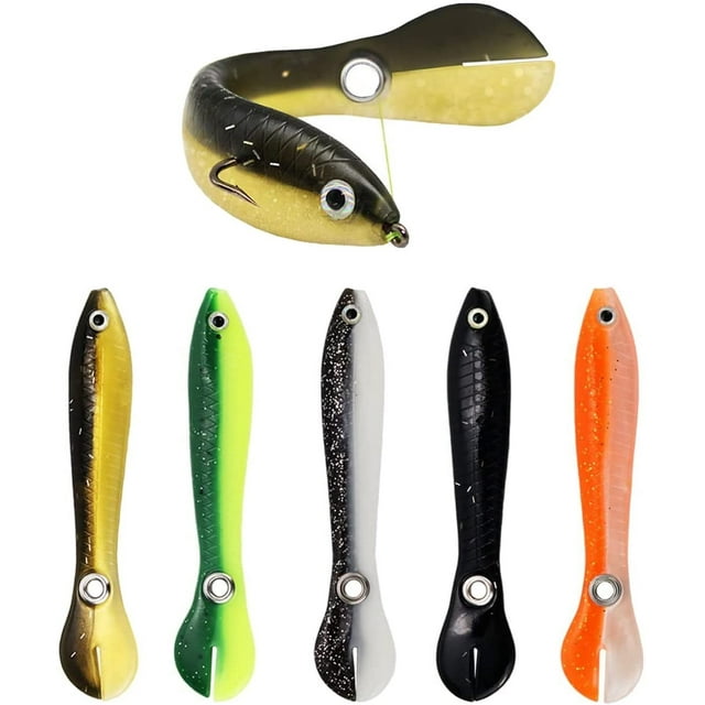 5pcs Soft Bionic Fishing Lure, Soft Plastic Fishing Lures, Bass Fishing ...