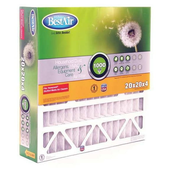 Bestair AirFilter,MERV8,19.5inH,19.5inW,PK2 5-2020-8-2