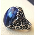 thumbnail image 4 of Sodalite Mans Ring, Natural Blue Sodalite, Unisex Ring, Oxidized Silver Jewelry, 925 Silver Ring, Birthday Gift, Heavy Men Ring, Arabic Design, Ottoman Style Ring, Christmas, Turkey Mens Signet Ring, 4 of 5
