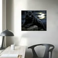 thumbnail image 3 of EastSmooth  Panther Canvas Wall Art Black and White Animal and Full Moon Painting Picture Print Modern Wildlife Leopard Artwork for Living Room Bedroom Office Decor Ready to Hang (Black), 3 of 4