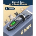 thumbnail image 6 of Quiet Cat Clippers for Matted & Long Hair, 2-Speed Cordless Pet Shaver Grooming Kit for Cats, Small Dogs & Animals (Blue), 6 of 7