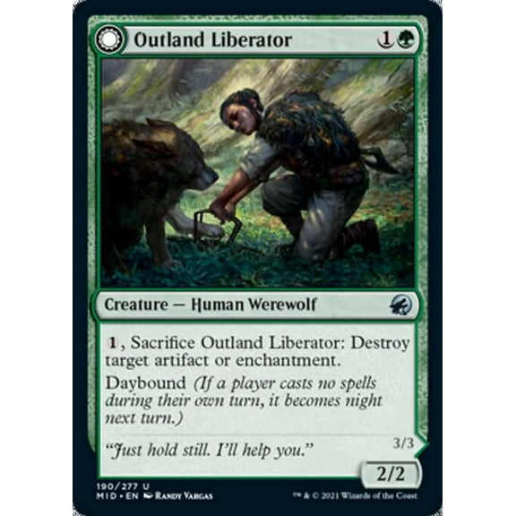 MtG Innistrad: Midnight Hunt Uncommon Outland Liberator // Frenzied Trapbreaker #190