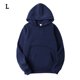 thumbnail image 4 of Qarigey Sudadera con capucha de algodón, sudadera con capucha unisex, sudadera con capucha unisex de algodón que absorbe el sudor Camisetas Azul oscuro L, 4 of 6