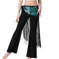thumbnail image 2 of Qulqfy Mini Women's Skirts Sparkly Green Sequin Mermaid Fringe Dance Fall Short Skirt Skirts for Women, 2 of 5
