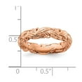thumbnail image 2 of 925 Sterling Silver Stackable Pink Plated Carved Band Size 7 Stackable Ring for Women and Men, 2 of 2
