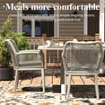 thumbnail image 3 of LayinSun Outdoor Dining Set for 10, 11 Pieces Patio Furniture Sets with Aluminum Dining Table and Rope Weave Chairs, 3 of 7