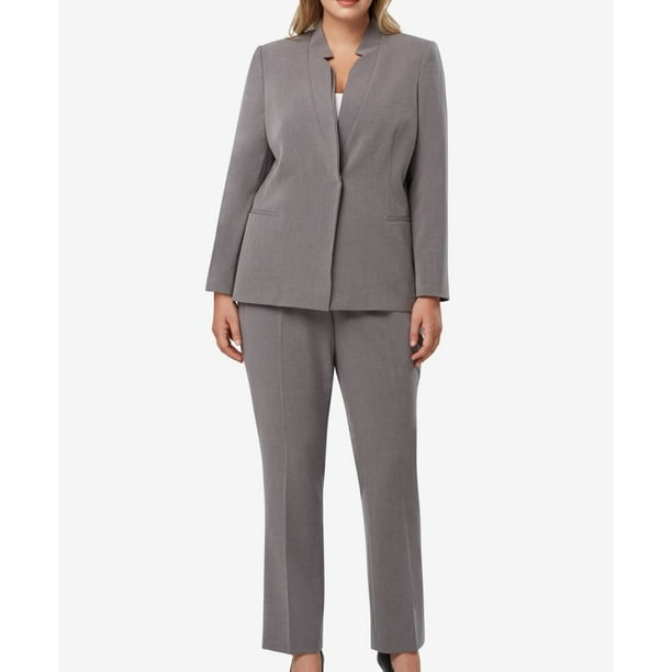 Womens Pant Suit Plus Snap Button Closure 16W