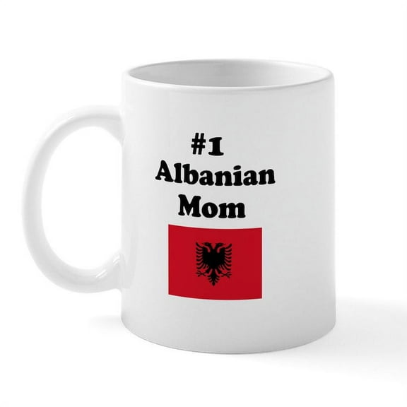 CafePress - #1 Albanian Mom Mug - 11 oz Ceramic Mug - Novelty Coffee Tea Cup