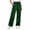 Green, variant on Fake Jeans for Women High Waisted Wide Leg Elastic Waist Jean Strechy Drawstring Pull On Denim Pants with Pockets Light Blue XL