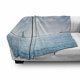 thumbnail image 3 of Ocean Soft Flannel Fleece Blanket, Sail Boats Sea Regatta Race Sports Panoramic View Seascape Summer Sky Photo, Cozy Plush for Indoor and Outdoor Use, 50" x 70", Pale Blue and White, by Ambesonne, 3 of 6