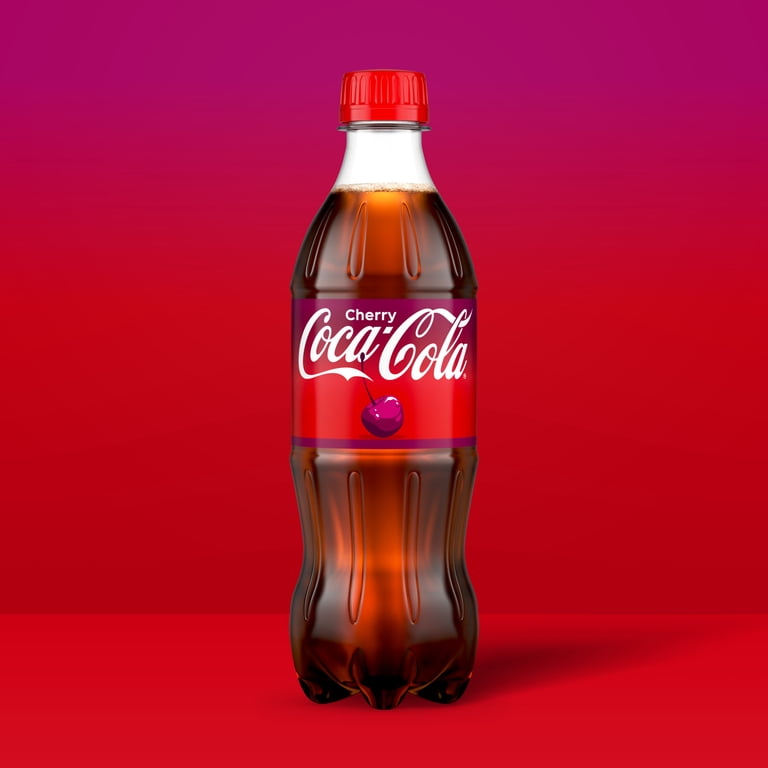 Coca-Cola Cherry Soda, 16.9 fl oz Bottles, Sparkling Soft Drink