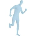 thumbnail image 5 of Tao Tao Full Bodysuit Unisex Spandex Stretch Adult Clothes Disappearing Man Body Suit, Second Skin Zentai Suit Halloween Clothes Light Blue S, 5 of 5
