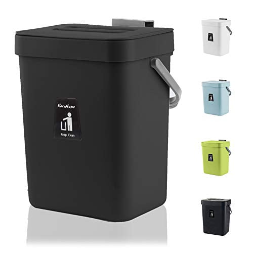 KaryHome Compost Bin Indoor Kitchen Sealed, Hanging Small Trash Can