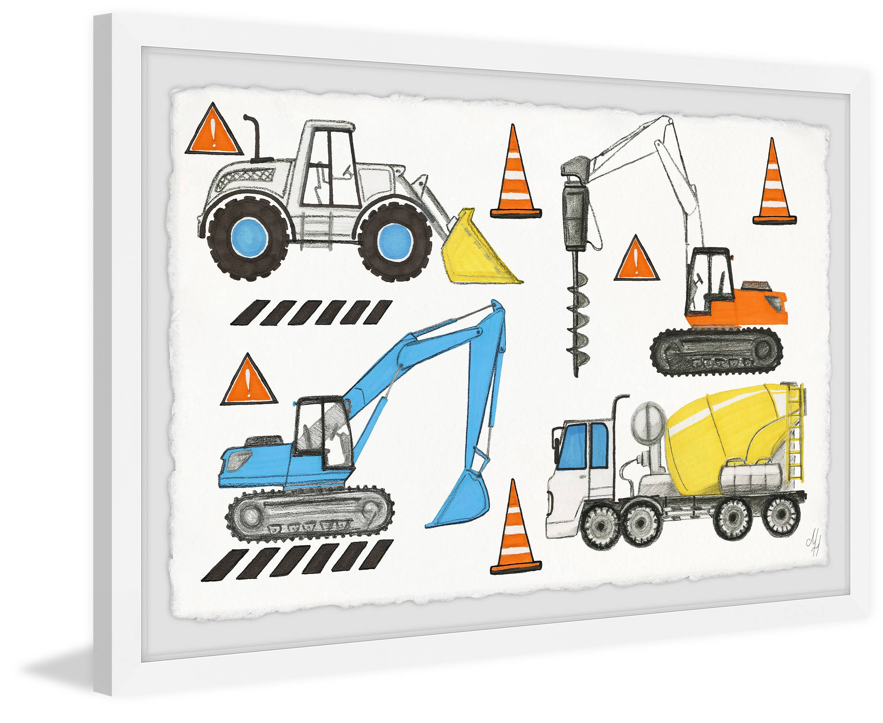 Marmont Hill The Big Trucks Framed Wall Art