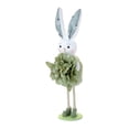 thumbnail image 3 of Drezz Easter Bunny Doll Standing Rabbit Ornament Table Centerpiece Holding Flower Decorative Figurine Polyester Material Suitable for Home Office Bedroom Li Green, 3 of 8