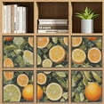 thumbnail image 4 of Collapsible Oxford Fabric Storage Cubes with Handles, Large Mid Foldable Oxford Cloth Bins Set of 2/6, Closet Organizers for Shelves Clothes Home Kitchen Toy - citrus Mediterranean style mosaic, 4 of 7