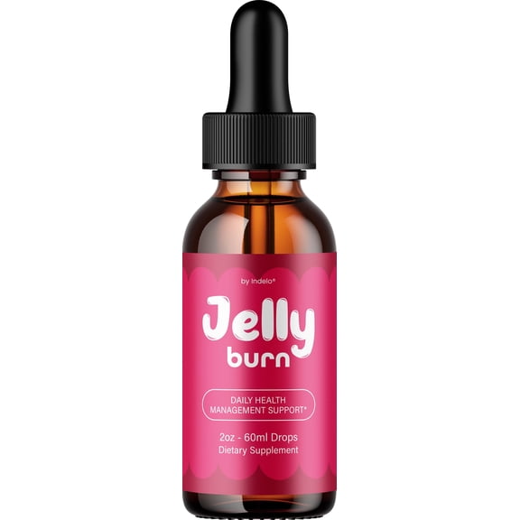 Jelly Burn Liquid Drops – JellyBurn Natural Blend Healthy Organic Support, 1 Pack, 1 Month Supply